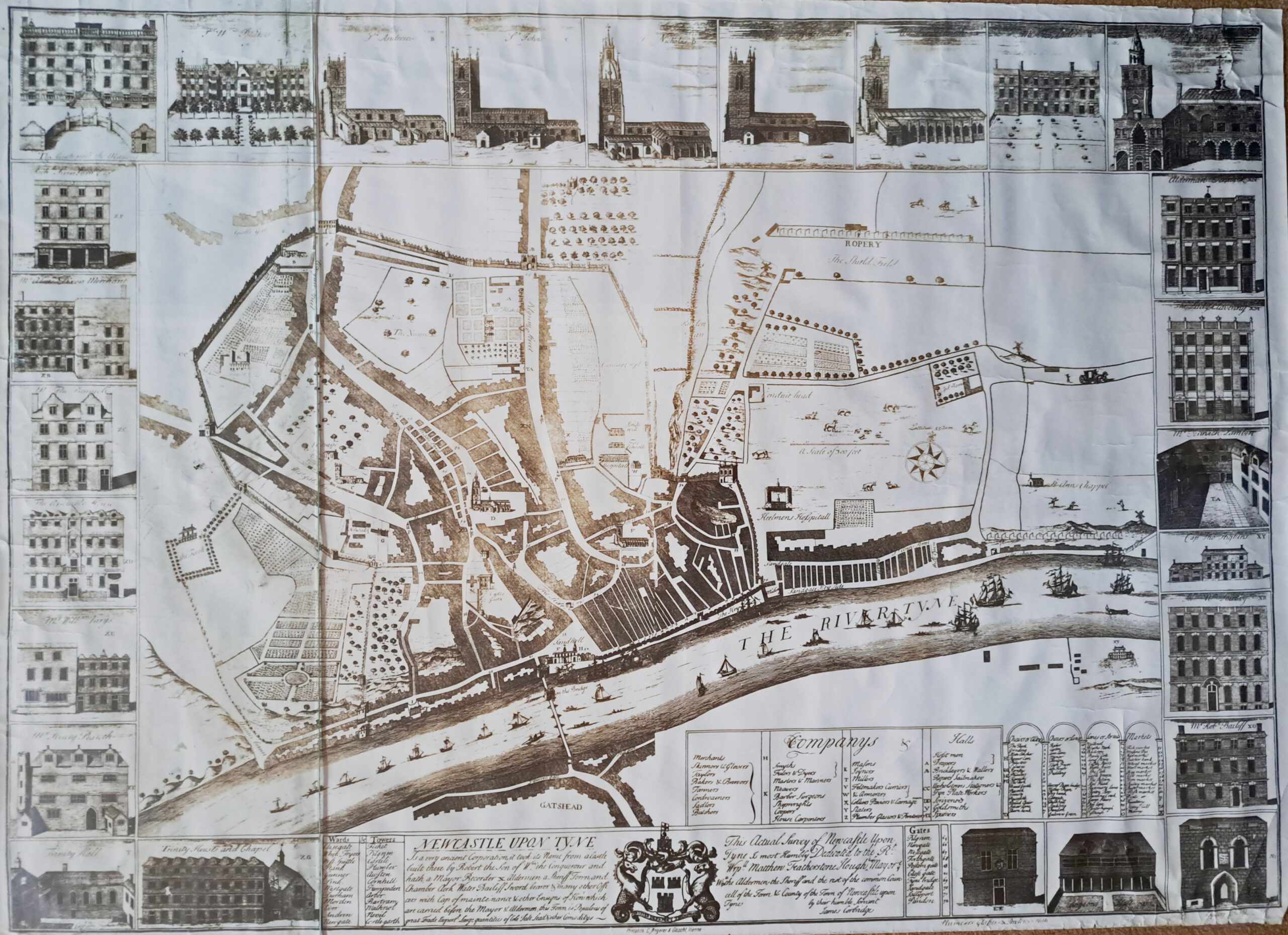 10 - Survey of Newcastle by James Corbridge - 1723