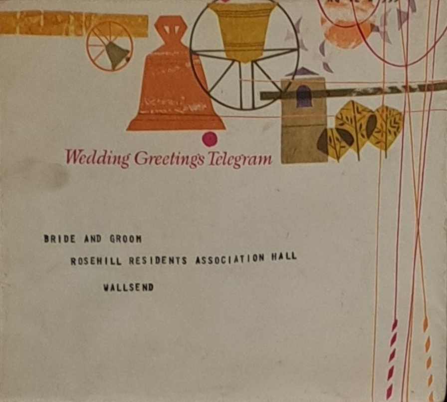 Wedding Greeting Telegram, Rosehill Residents Association Hall
