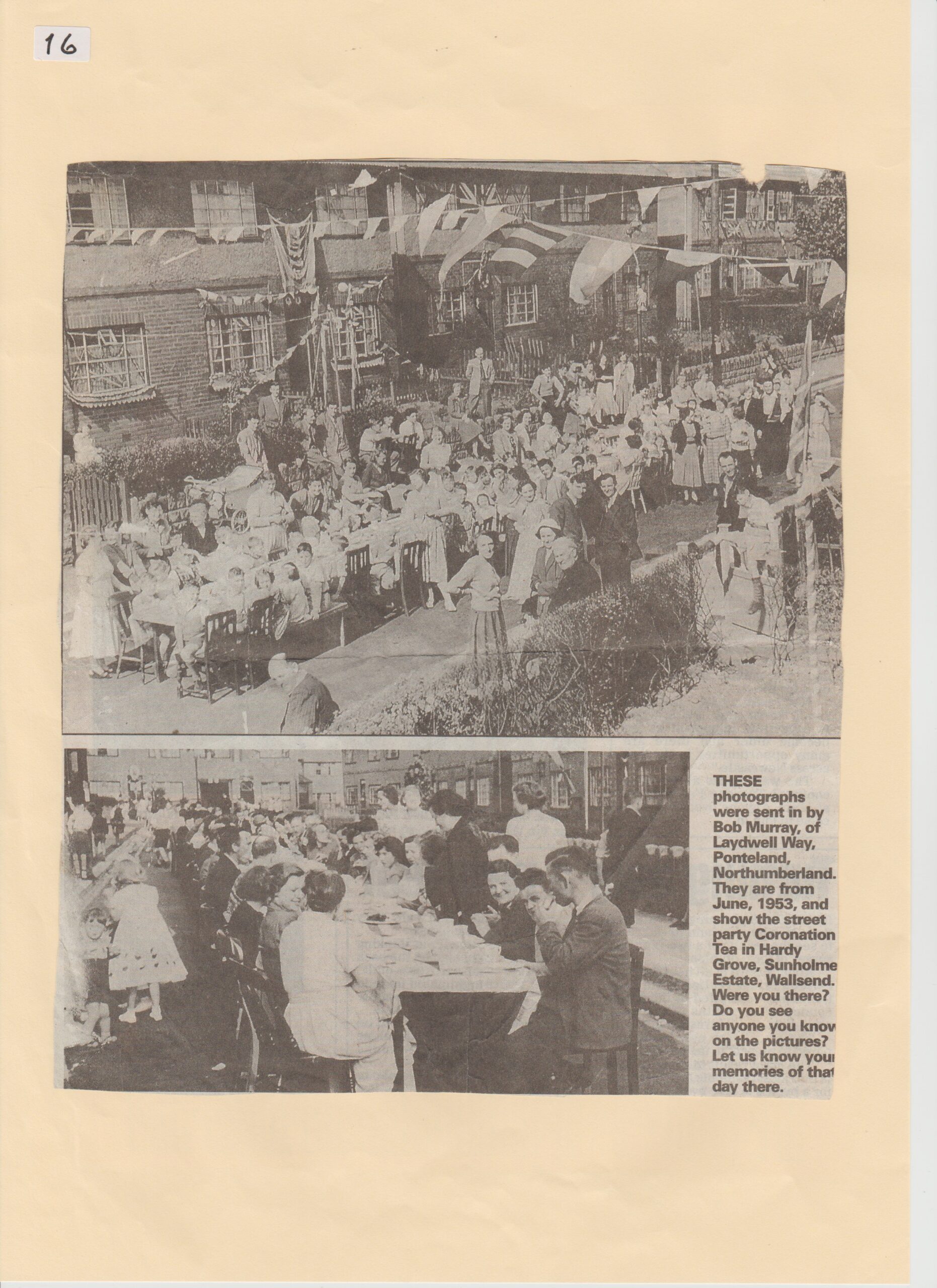 Coronation Tea Party in Hardy Grove June 1953