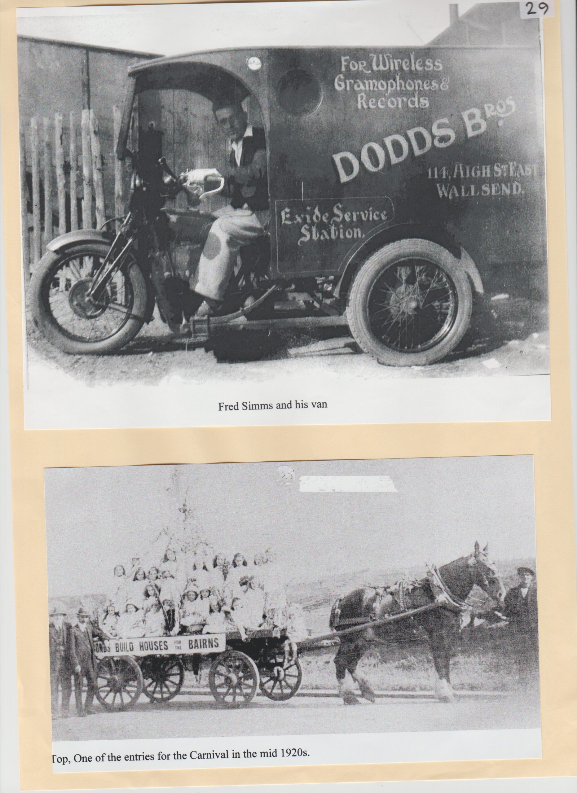 Fred Simms in his Dodds Bros van _ Carnival in the Mid 1920_s