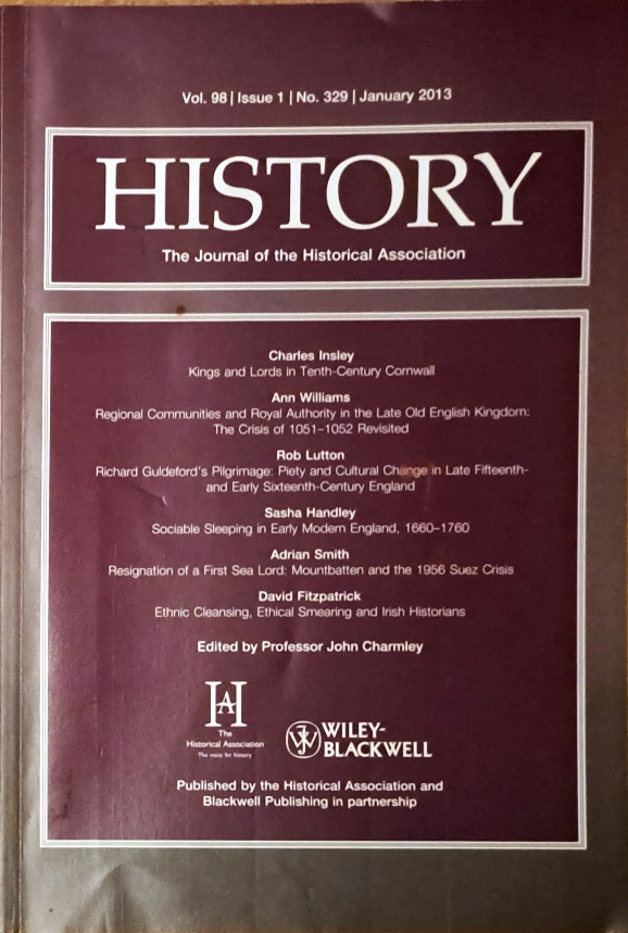 History, Journal Of The Historical Association, January 2013 - Historical Association - 2013