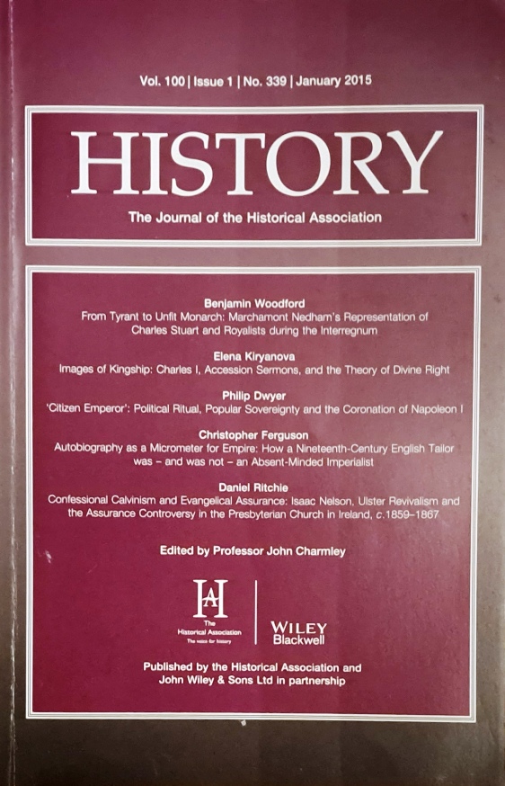 History, Journal Of The Historical Association, January 2015 - Historical Association - 2015