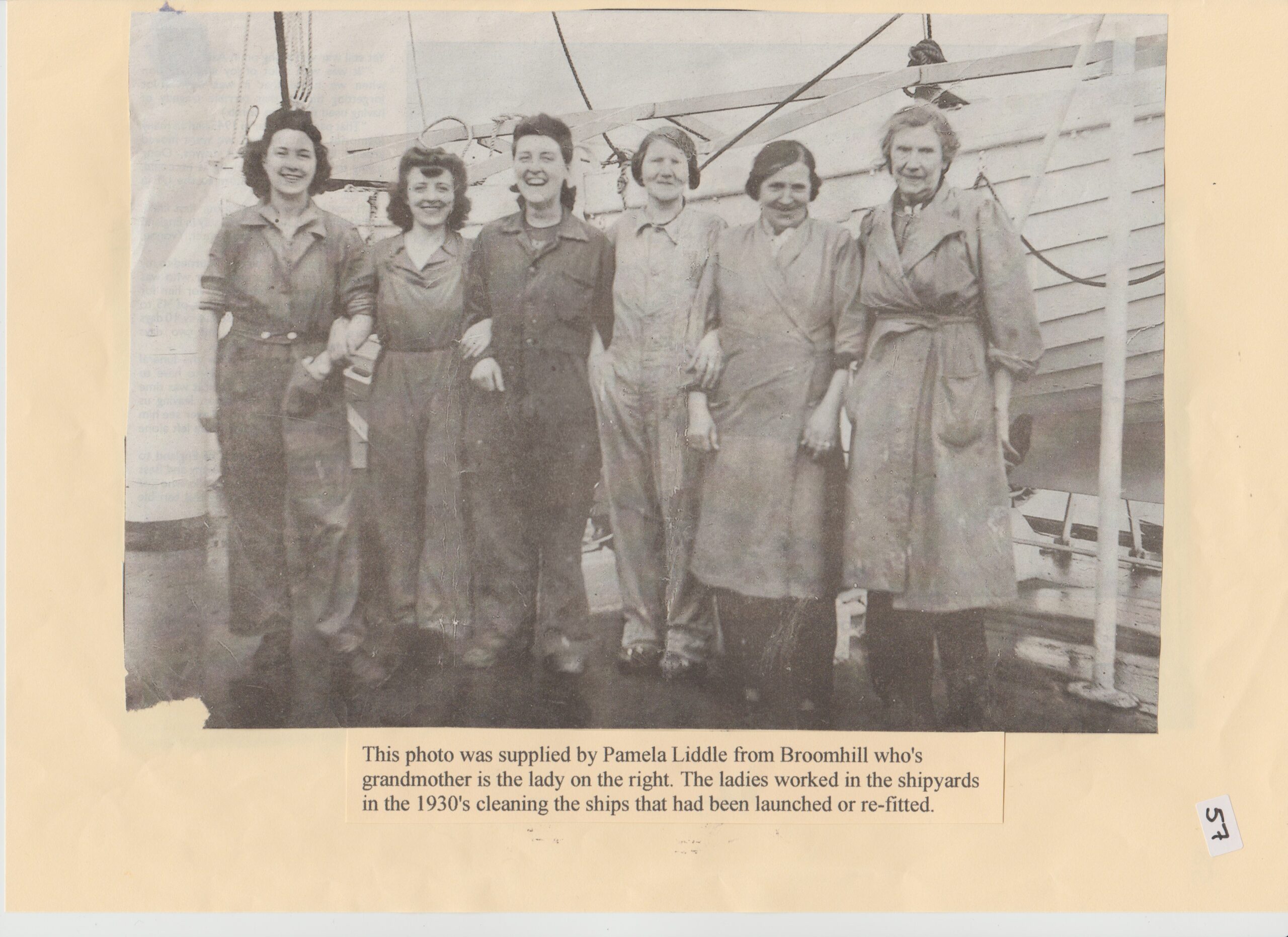 Ladies working in the Shipyards in 1930_s