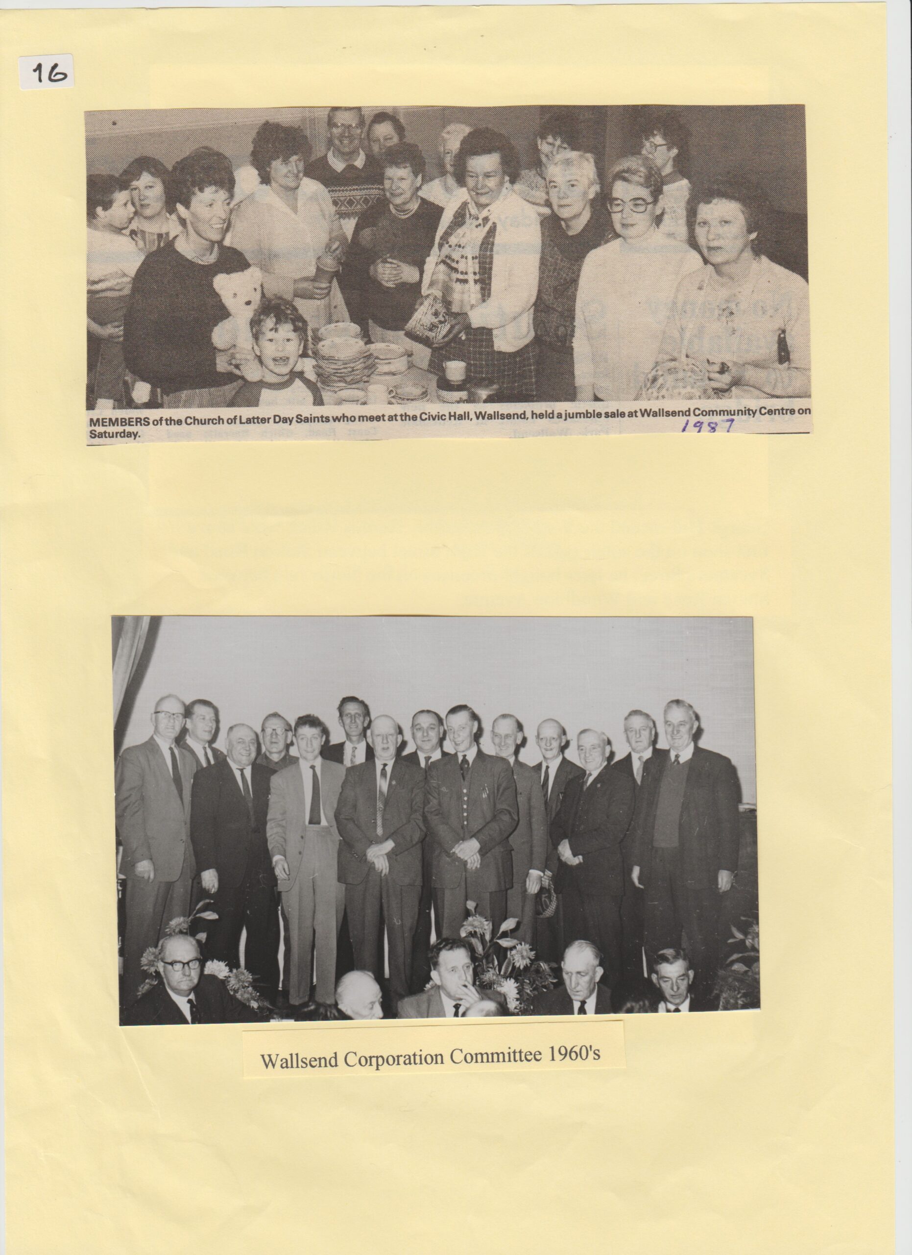 Members of Church of the latter day saints jumble sale 1987 _ Wallsend Corporation Committe 1960