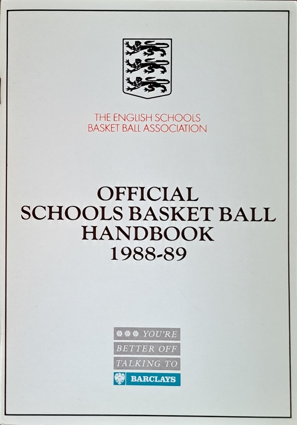Official Schools Basketball Handbook, 1988-89 - The English Schools Basket Ball Association - 1989