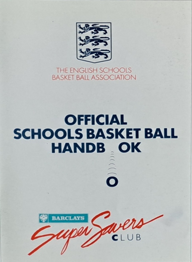 Official Schools Basketball Handbook, - The English Schools Basket Ball Association - Undated - 1987-1988