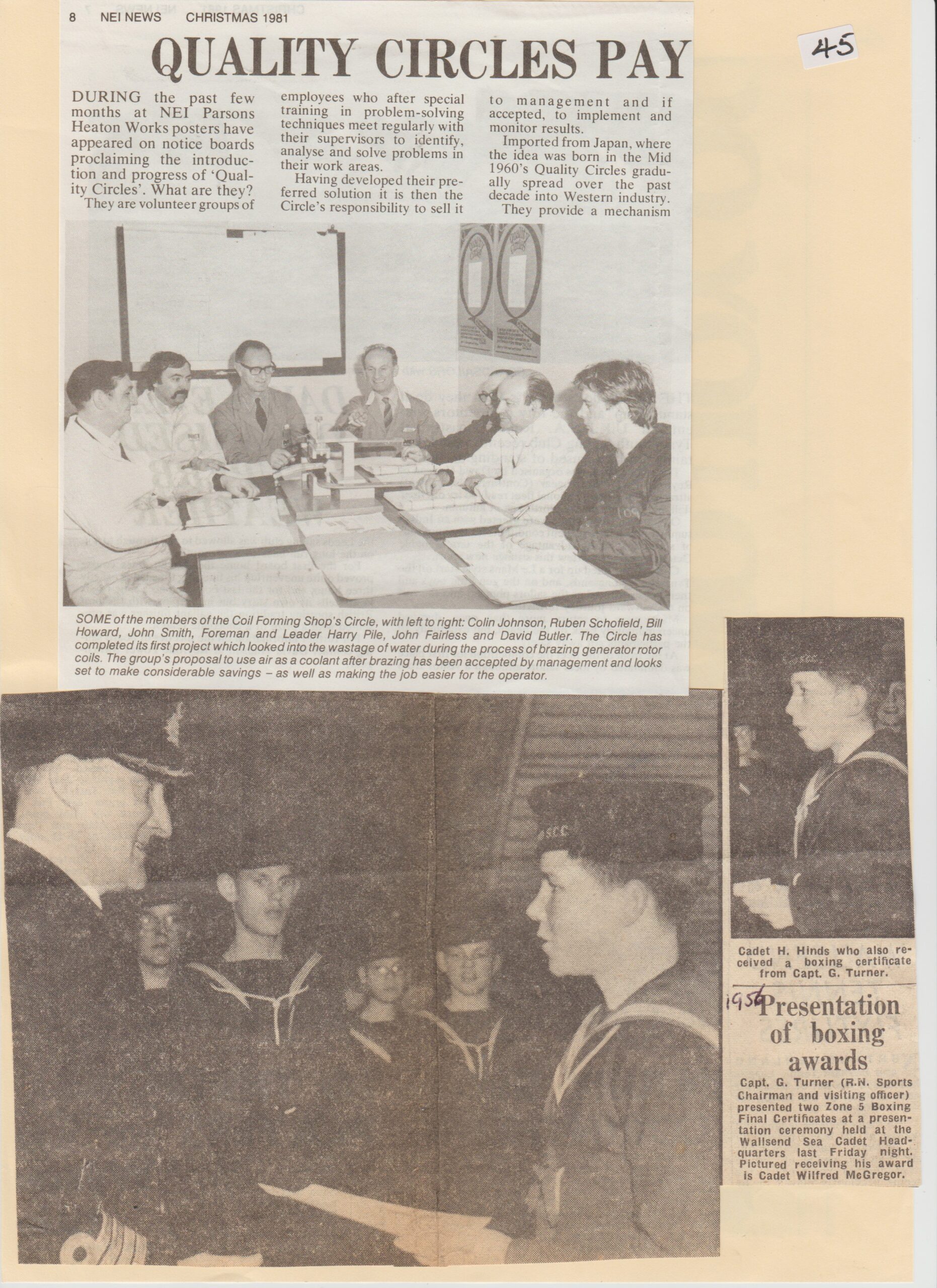Quaulity Circles Group _ Sea Cadet Awards 1956