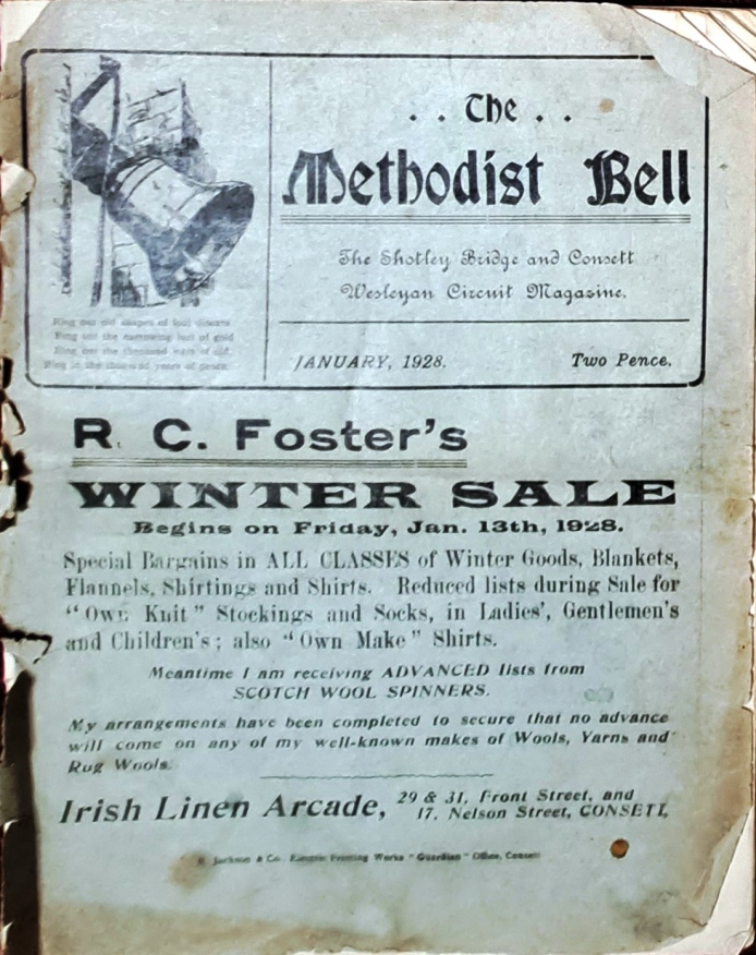 The Methodist Bell, Shotley Bridge & Consett Wesleyan Circuit Magazine, Jan 1928 - Shotley Bridge & Consett Wesleyan Circuit - 1928