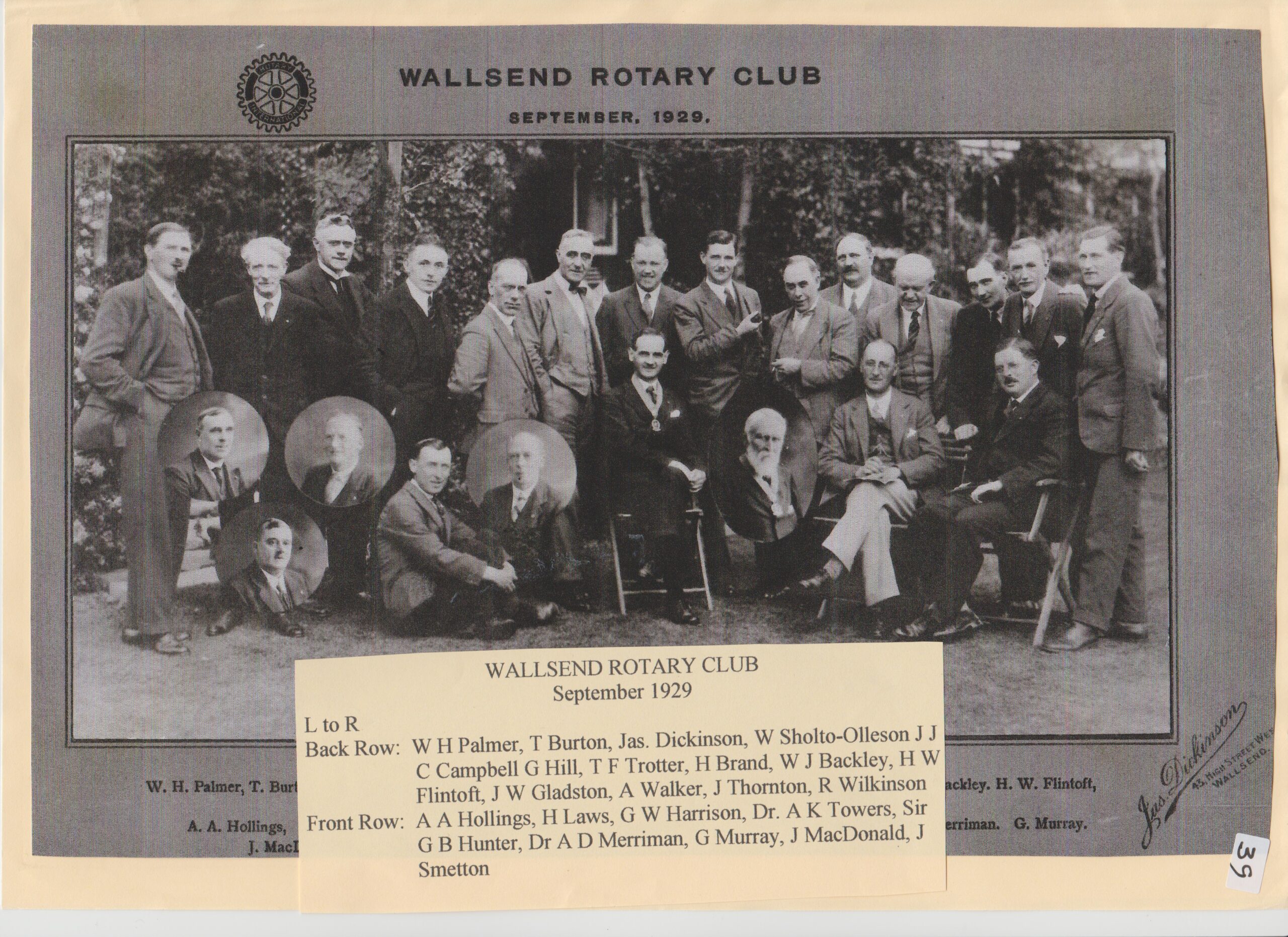 Wallsend Rotary Club 1929