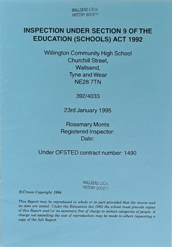 Willington Community High Schools, Ofsted Report Summary, 23 January 1995 [Small] - Ofsted - 1995